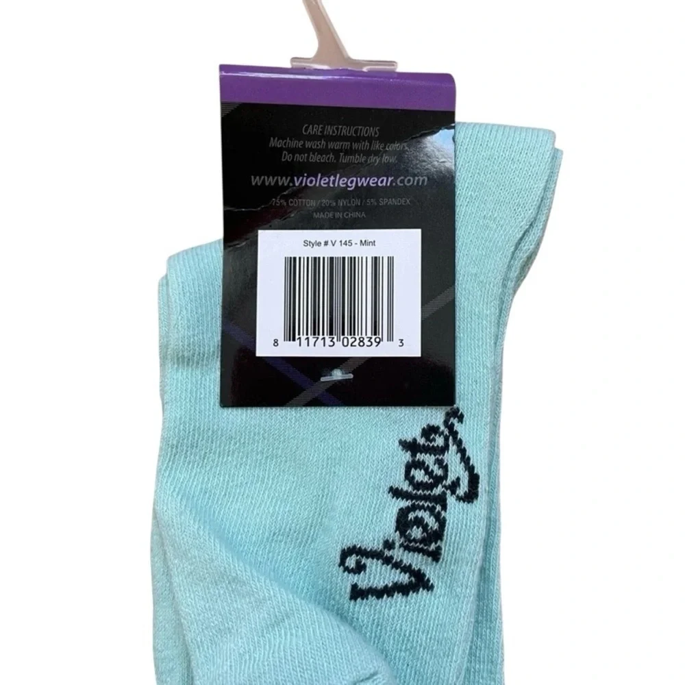 4/$25 Mint Green Knee High Socks Girls Size 10 New With Tags